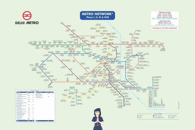 New Delhi subway station map